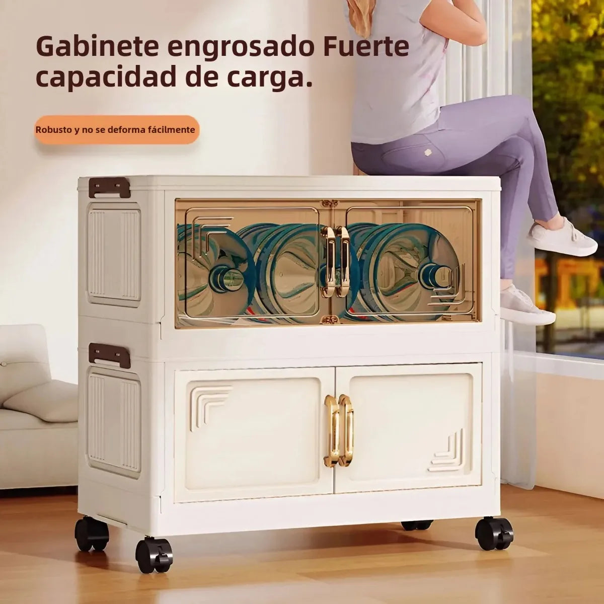 Foldable Modular Storage Cabinet – Stackable Space Saving Organizer
