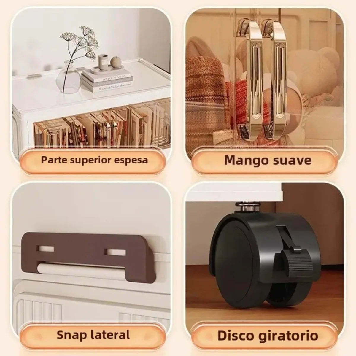 Foldable Modular Storage Cabinet – Stackable Space Saving Organizer