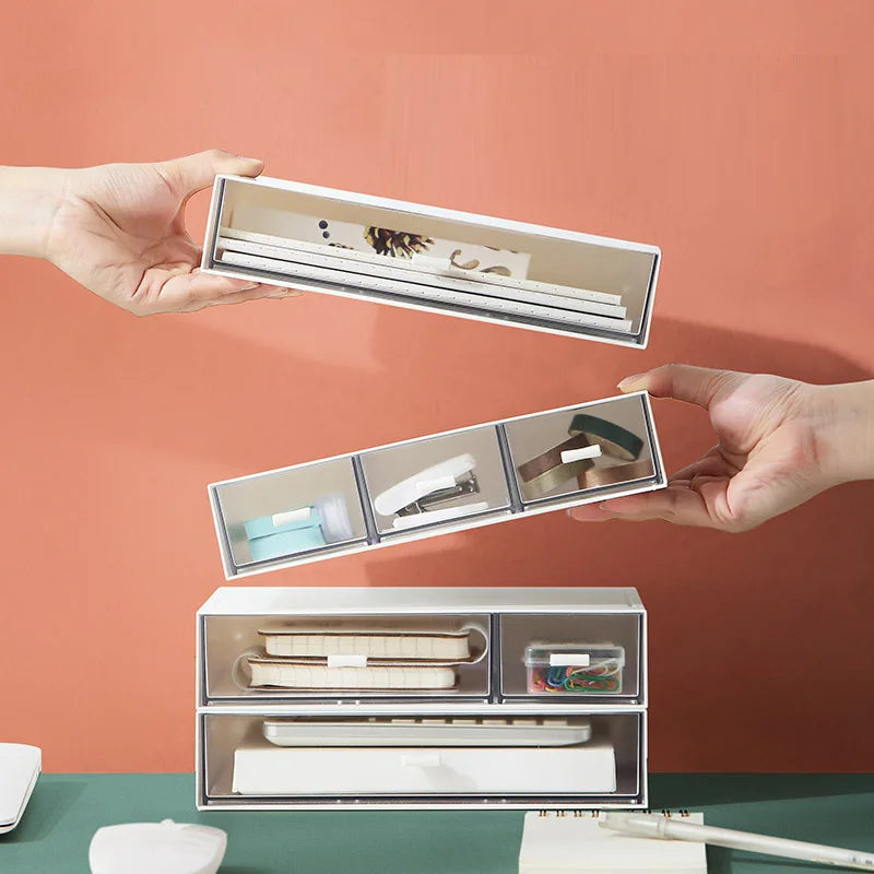Modular Stackable Desktop Drawers – Customizable Storage System