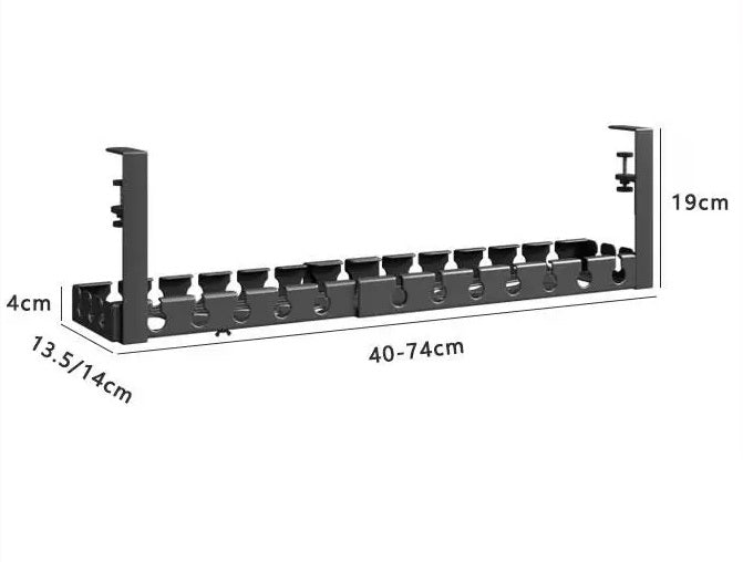 Adjustable Under-Desk Cable Management Tray – Clean & Clutter-Free Setup