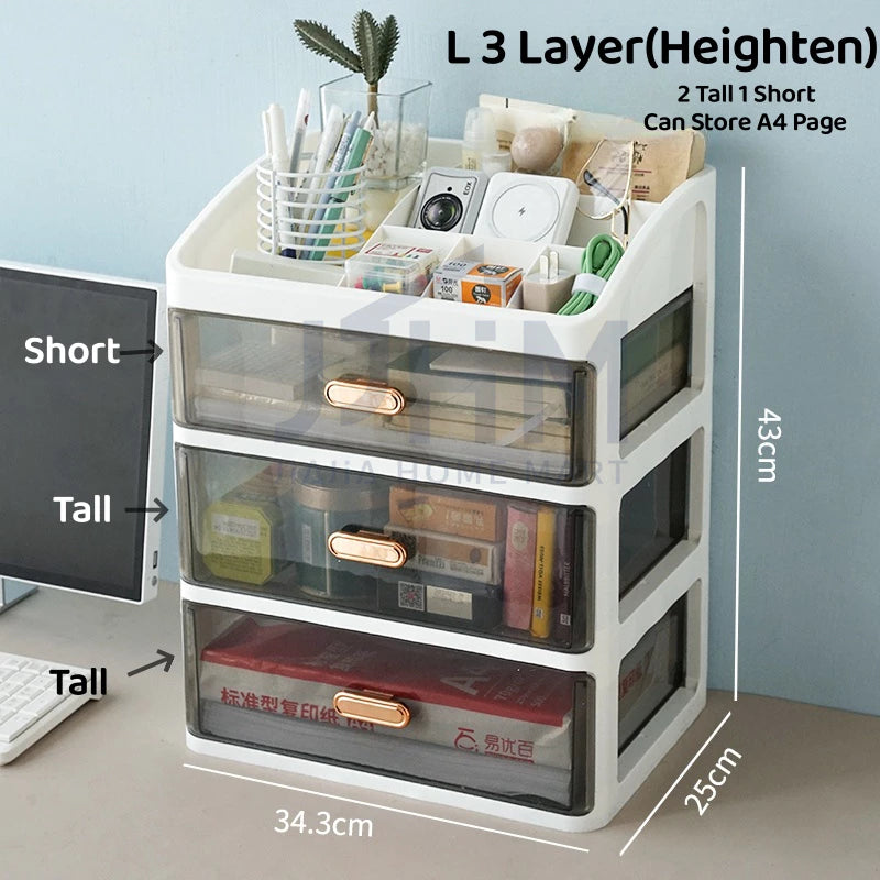 Multi-Layer Desktop Drawer Organizer – High-Capacity Storage System