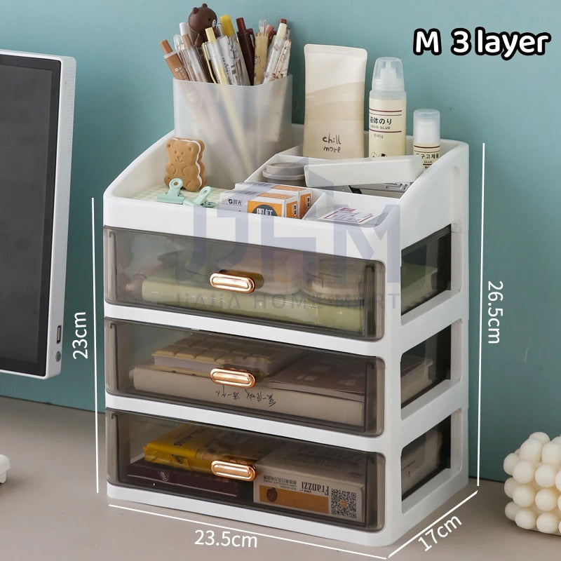 Multi-Layer Desktop Drawer Organizer – High-Capacity Storage System