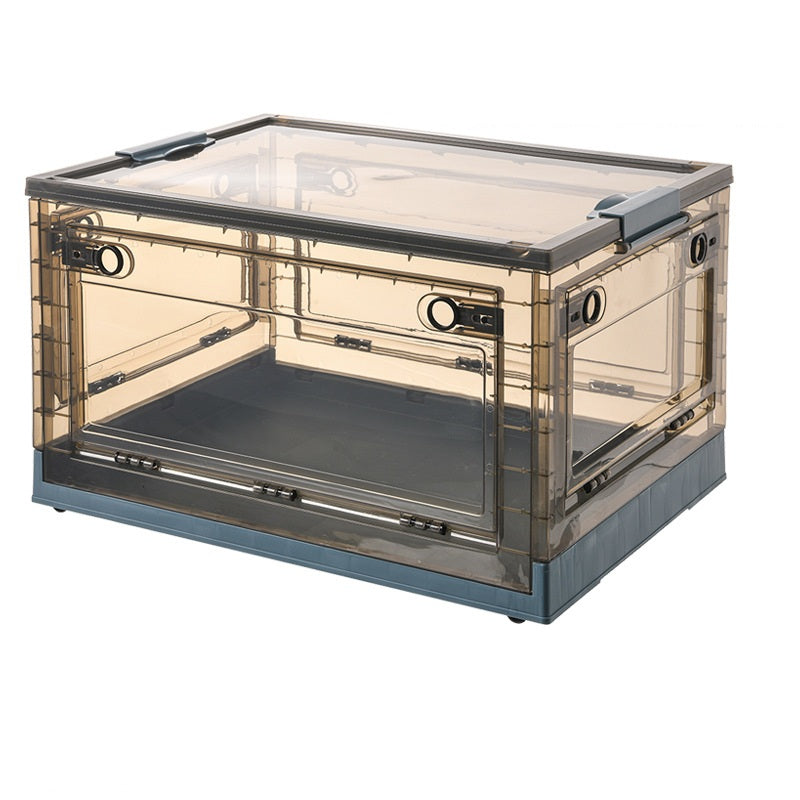 Foldable Stackable Storage Box – Space-Saving Organizer with Side Access