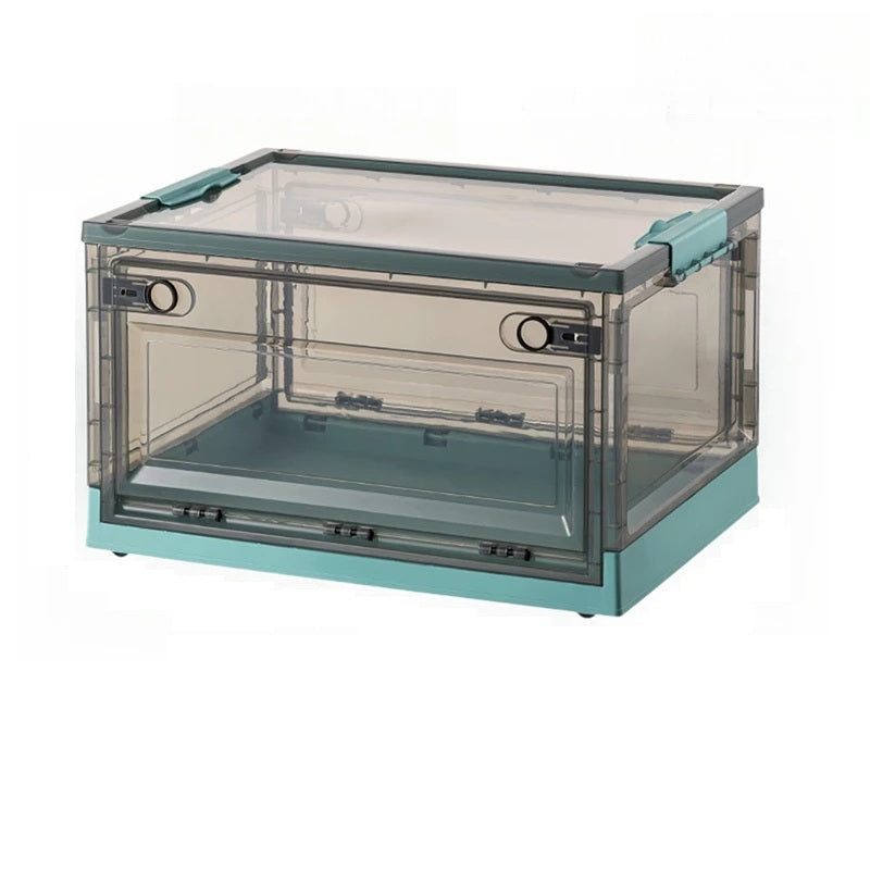Foldable Stackable Storage Box – Space-Saving Organizer with Side Access