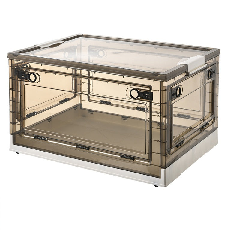 Foldable Stackable Storage Box – Space-Saving Organizer with Side Access