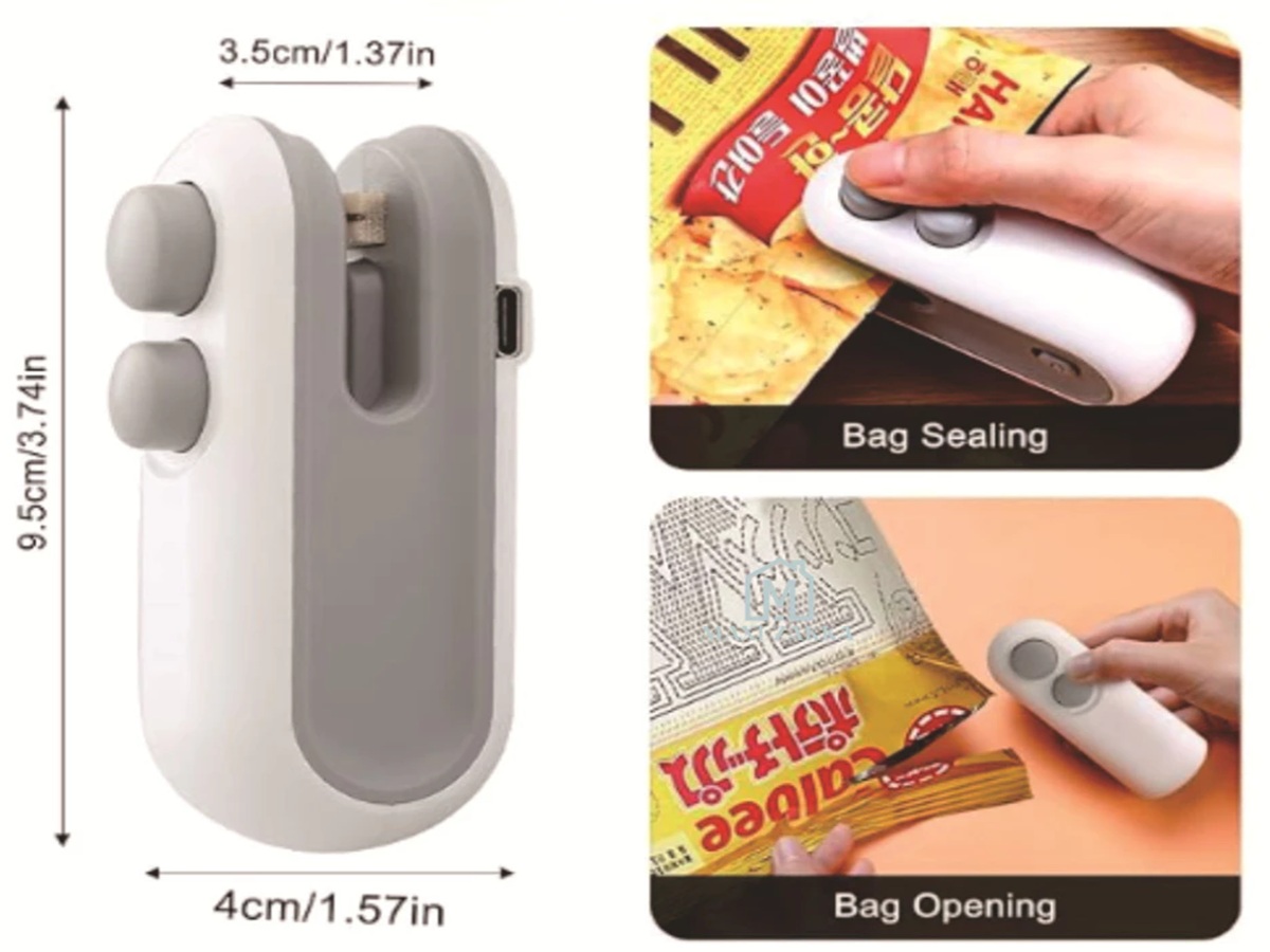 Mini bag sealer usage example