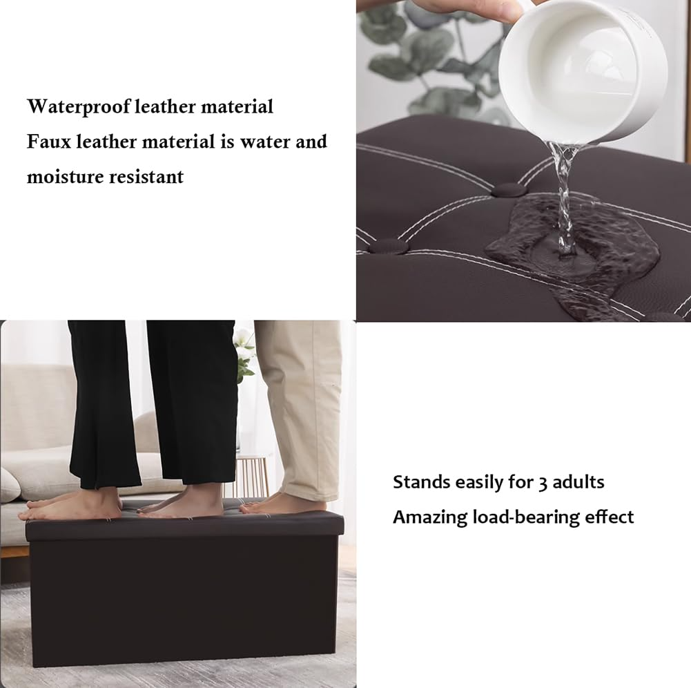 Foldable storage ottoman setup steps