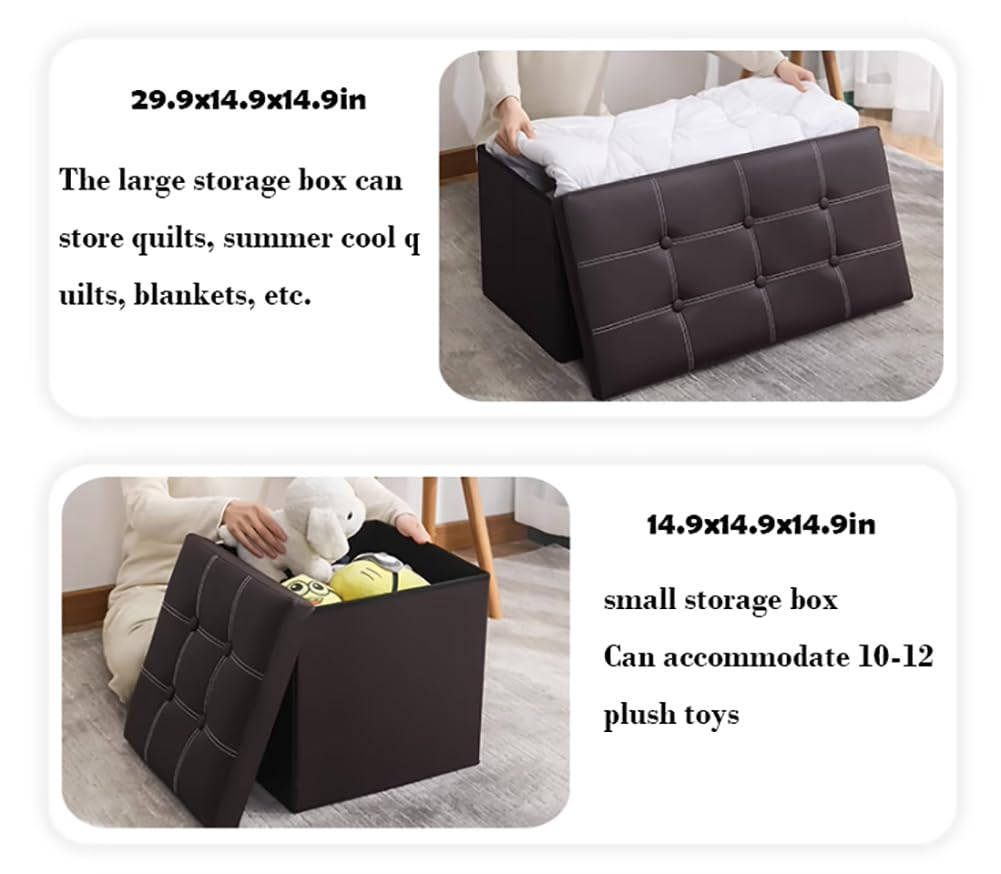 Foldable storage ottoman versatile storage