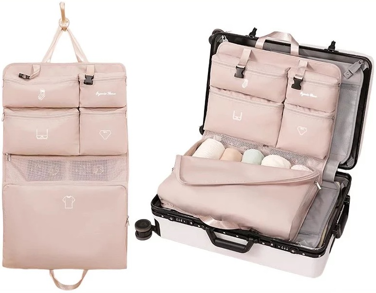 Travel organizer bag inside luggage